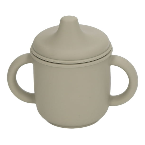 Taza De Entrenamiento De Silicona, Resistente Sin BPA, Apta Para Lavavajillas, Tapa Con Boquilla, Taza De Silicona A Prueba De Derrames, Apta Para Microondas Para El Hogar