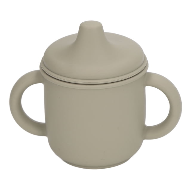 Taza De Entrenamiento De Silicona, Resistente Sin BPA, Apta Para Lavavajillas, Tapa Con Boquilla, Taza De Silicona A Prueba De Derrames, Apta Para Microondas Para El Hogar