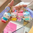 thumbnail image 2 of Llavero Kawaii Sanrio Hello Kitty, colgante de muñeca de gato KT de dibujos animados, decoración de mochila escolar, llavero de coche, regalos de joyería para amigos YAOSANBAO BAO unisex, 2 of 2