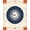 Blue Rust Cream, Pattern 4, variant on ODIKA 8'x10' Washable Area Rug Non-Shedding, Easy Care, Entrance Abstract Vinyl Record Inspired Concentric Entryway Circle for King Size Bedroom Under Bed, Master Suite