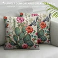 thumbnail image 3 of GOSMITH Watercolor Cactus with Flowers Lumbar Throw Pillow Cover  Decorative Bedroom Living Room Rectanglar Cushion Case for Bed Sofa Couch, 3 of 5