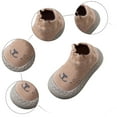 thumbnail image 3 of Mepaouo Toddler Walking Sock Shoes Infant Non Slip Slippers Baby Boys Girls Indoor Outdoor Sneakers Brown, 3 of 5