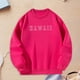 thumbnail image 5 of Sudadera de moda para mujer, sudadera versátil de otoño, Tops con cuello redondo, jersey estampado para ir de compras, acampar, pescar y caminar L, 5 of 8