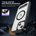 thumbnail image 6 of Magnetic & Stand Designed for iPhone 15 Case fit for MagSafe, Luxury Hybrid Shockproof Drop Protective Lightweight Phone Case for iPhone 15, Built-in Invisible Kickstand, Black+Clear, 6 of 7