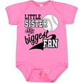 thumbnail image 3 of Inktastic Little Sister and Biggest Baseball Fan Girls Baby Bodysuit, 3 of 5