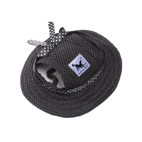 Breathable Canvas for Small Medium Mesh Cloth Dog Caps Cat Hat Pet Products Sunhat BLACK L