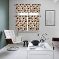 thumbnail image 4 of Farmhouse Rooster Kitchen Curtains Sets for Windows 36 Inch Length, Vintage Watercolor Flowers Wood Grain Rod Pocket Window Treatments Tier Curtains and Valances Set for Bedroom/Bathroom, 4 of 8