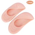 thumbnail image 3 of Protectores y almohadillas antigrietas para talones, tono de piel, talla S, par de protectores de talón de silicona, 3 of 8