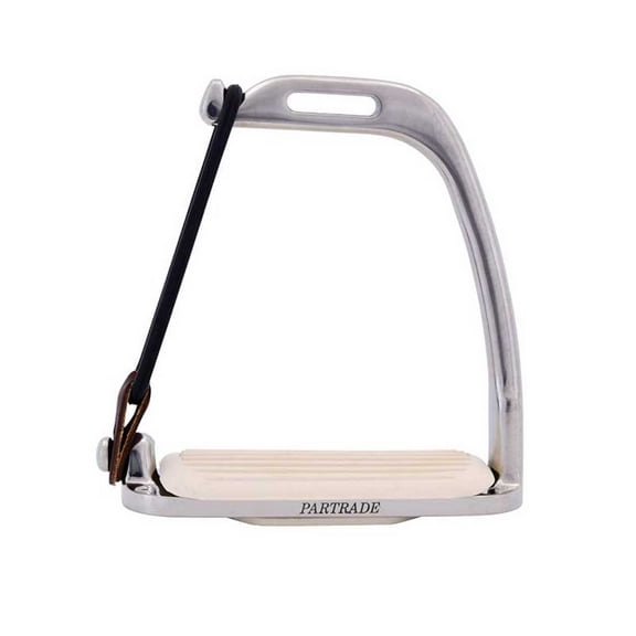 Partrade Peacock SS Stirrup White Sole (Stainless Steel, 4.75")