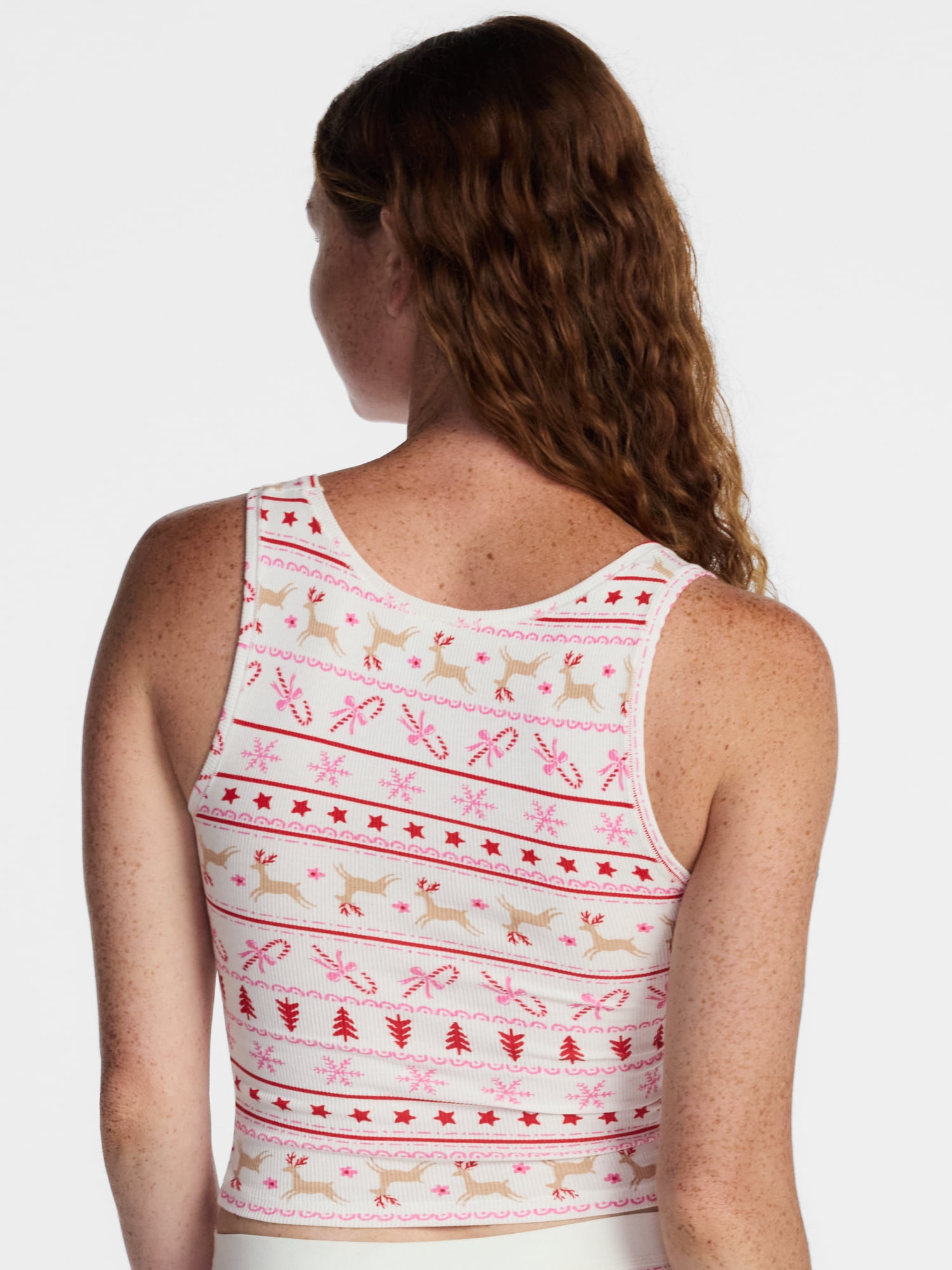 No Boundaries Cotton Stretch Ribbed Cropped Tank Top, Women's XS-XXXL