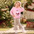 thumbnail image 3 of Enyan Kids Girls Christmas Clothes Toddler Fall Winter Outfit Santa Claus Print Sweatshirt and Pant 2Pcs Xmas Set, 3 of 9