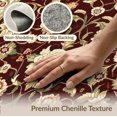 thumbnail image 6 of ODIKA 4'x6' Washable Area Rug Pet Friendly, Non-Shedding Ivory Vintage Oriental Burgundy Design Floral Medallions with Ornate Vine Border for Bedroom, Reading Nook, 6 of 7