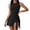 Black, variant on Sleeveless Athletic Dress for Women, High Neck Tennis Romper with Built-In Shorts, Backless Golf Dress with Wrap Skirt for Active Lifestyle