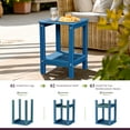 thumbnail image 6 of LovoIn | Patio Garden Side Table With 2 Layer Storage,Outdoor End Tables for Your Adirondack Chair - Dark Blue, 6 of 9