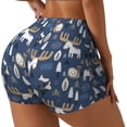 thumbnail image 2 of Fotbe Forest Elk Seamless Shorts, Womens Workout Shorts High Waist Stretch Booty Short for Gym/Yoga/Running/Biking-XX-Large, 2 of 9