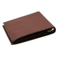 thumbnail image 3 of Mens Leather Money Clip Wallet Bifold Center Flap 2 IDs 2 Bill Sections 8 Cards, 3 of 4