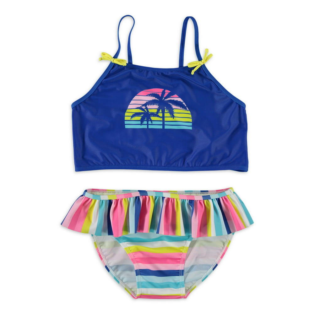 Banana Boat - Banana Boat Girls Rainbow Stripe Bikini Swimsuit, 4-16 ...