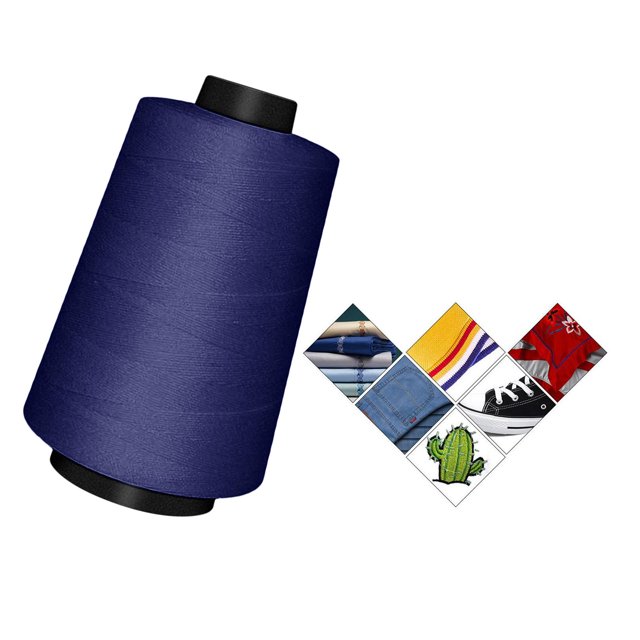 Hilo de coser de poliéster Hilo de acolchar para de coser Cono de hilo de coser multiusos para Serger Overlock Merrow individual 2843 ya Azul marino Baoblaze Hilo de coser de poliéster