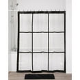 thumbnail image 1 of Transparent PEVA Shower Curtain - Black Window Design - 71x71 Inches, 1 of 6