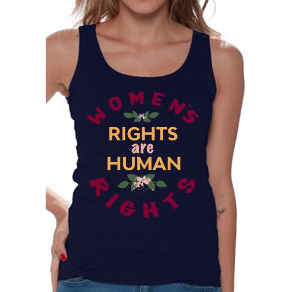 Awkward Styles Women's Rights are Human Rights Sleeveless Shirt Feminist Tank Tops for Women Feminism Protest Tanks