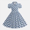 thumbnail image 2 of Sgkm Girls Dresses for Teens Polka Dot Holiday Dress Puff Sleeve Girls Baby Clothes Fitted Children Clothes, 2 of 6