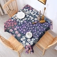 thumbnail image 2 of Pioneer Flower Floral Print Pattern Square Tablecloth,Waterproof Square Table Cover,Wipeable Spillproof Washable Table Cover for Home Kitchen Party Decor 42"X42"(107x107cm), 2 of 6
