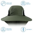 thumbnail image 4 of Bassdash UPF 50+ Unisex Water Resistant Wide Brim Sun Hat with Large Neck Flap Ponytail Fishing Hat for Men Women, 4 of 8