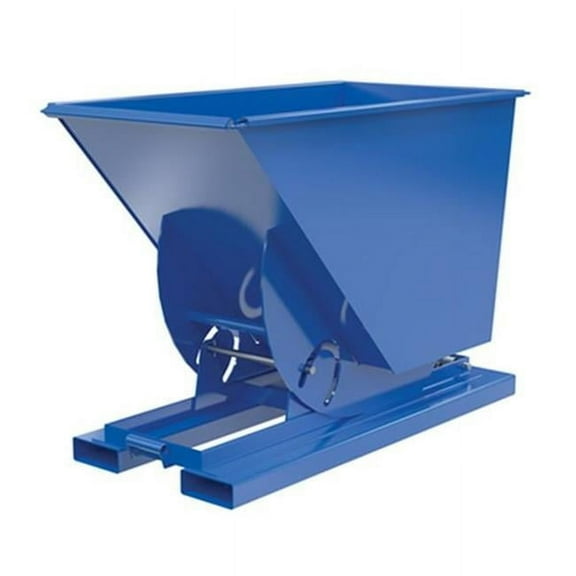 Vestil D-75-MD-NB 4000 lbs 0.75 cu. Yard Steel Medium Duty No Bump & Dump Hopper - Blue
