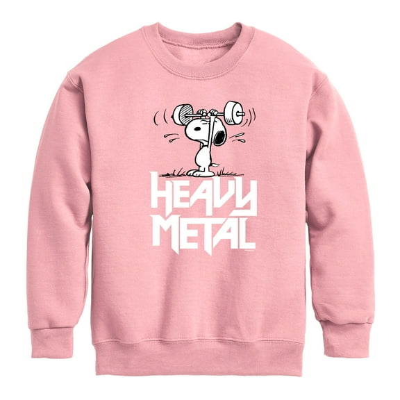Peanuts - Heavy Metal Snoopy - Toddler And Youth Crewneck Fleece Sweatshirt
