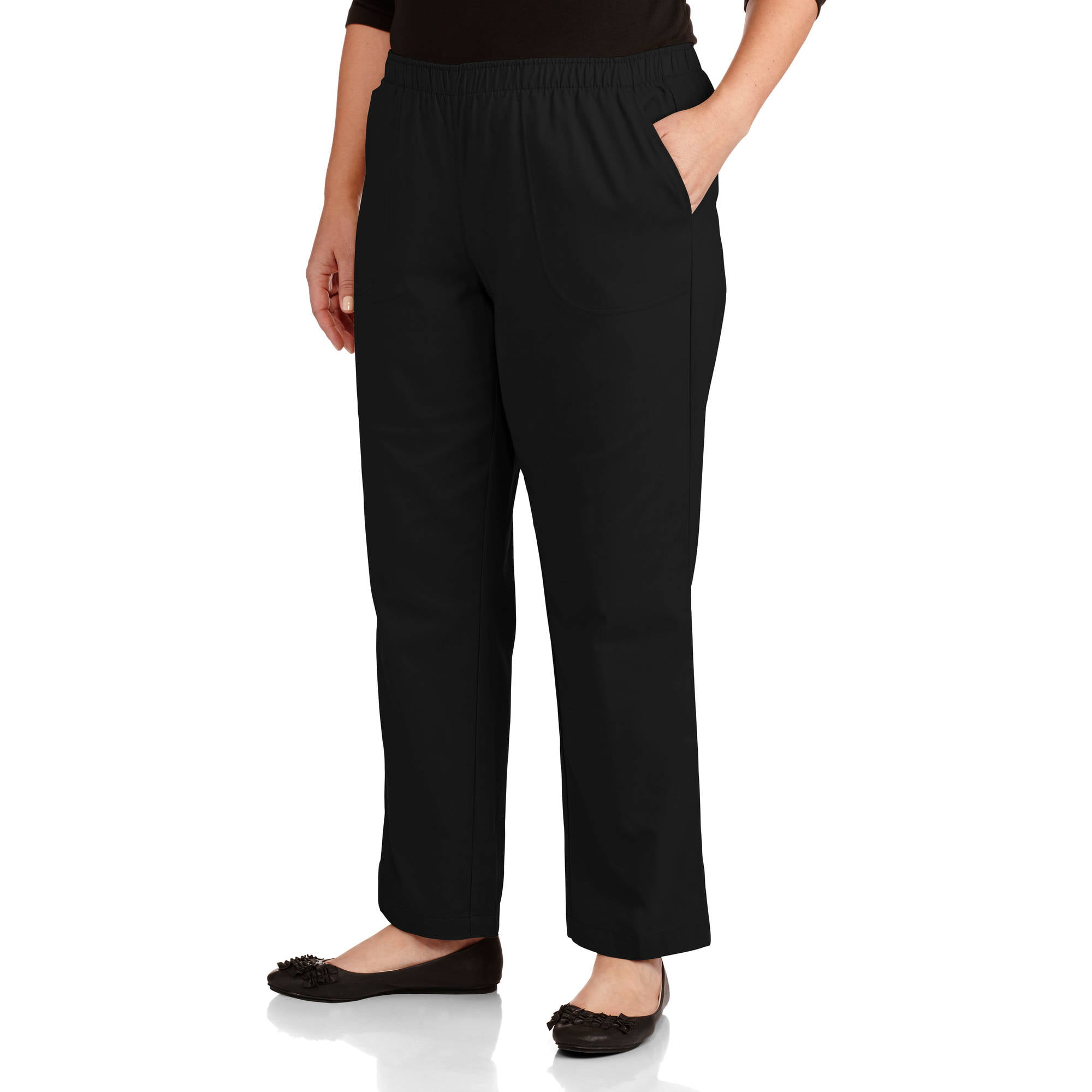 Women's Plus-Size Classic Pull-On Pants - Walmart.com