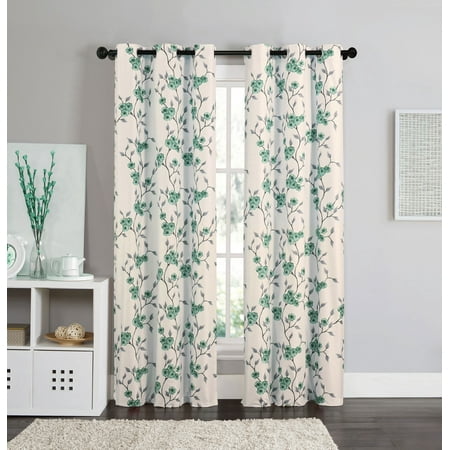 2 Blackout Room Darkening Window Curtains Grommet Panel Pair