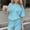 Blue, variant on Toddler Girls 2PC Outfit Set, Short Sleeve T-Shirt & Shorts Solid Color Casual Summer Clothes Set for Kids Red Size 5-6