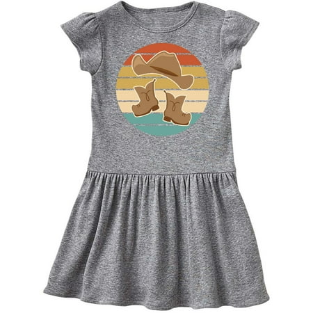 

Inktastic Cowboy Hat and Boots Gift Toddler Girl Dress