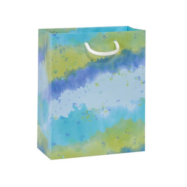 100 PK, Ombre Splash Gloss Gift Bags, Cub 8 x 4 x 10" For Fall Father's