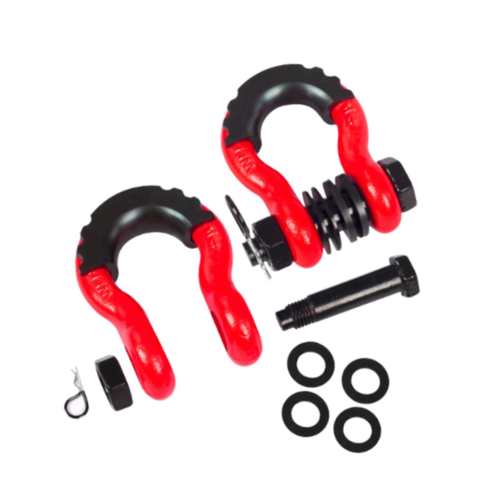 Wzmzjy 2 Pieces D Ring Shackle Off Road Towing Accessories for Vehicle UTV ATV