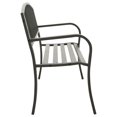 thumbnail image 2 of vidaXL Garden Bench Grey 120 cm Steel, 2 of 4