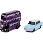 Jada Toys Nano Hollywood Rides Harry Potter 1959 Ford Anglia & Knight Bus 2-Pack Die-Cast Collectible Vehicles 31719