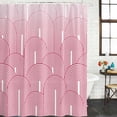 thumbnail image 2 of Red Ombre Shower Curtain, Waterproof Shower Curtains for Bathroom, Farmhouse Stripes Modern Abstract Art Washable Fabric Bathtub Curtain Set Bath Decor with 12 Hooks 72"x78", 2 of 8