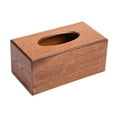 thumbnail image 2 of Caja de pañuelos de madera con tapa, fácil de llenar, soporte para pañuelos faciales de escritorio, decoración del hogar L, 2 of 9