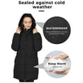 thumbnail image 4 of WenVen Women's Winter Coat Warm Puffer Jacket Winter Outerwear Coats with Hood Black 2XL, 4 of 8