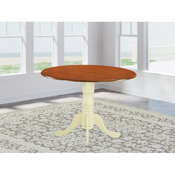Dlt Bmk Tp Dublin Round Table With Two 9 Drop Leaves In Ermilk Cherry Finish Com Dlt Bmk Tp Dublin Round Table With Two, Dublin Round Table Pedestal