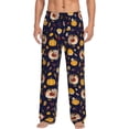 thumbnail image 1 of Kdxio Turkey And Autumn Pattern Men's Pajama Pants, Elastic Waist with Drawstring and Pockets, Comfortable Loungewear-Small, 1 of 5