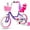 Violet Purple, variant on hykolity 14 inch Girls Bike Princess Bicycle for Age 3-5 Years Old Rider Height 36-47 inch includes Training Wheel Basket Doll Seat Violet Purple