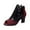 Wine, variant on Tejiojio High Heels For Women,Dressy Women's Pointed Toe Open Toe Lace Splicing Comfy Casual Shoes Hollow Out Single Shoes