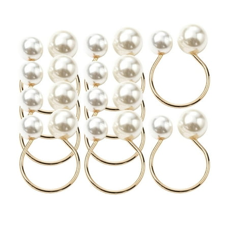 

10 Pieces U Shape Napkin Rings Napkin Holder Elegant Adjustable Napkin Buckles for Restaurant Hotel Cafe Aureate