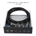 thumbnail image 4 of Hub USB ASHATA del panel frontal de 5,25 pulgadas con 2 puertos USB 3.0 y 2 puertos USB 2.0, 4 of 7