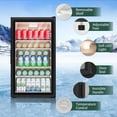 thumbnail image 4 of JINJUNYE Beverage Refrigerator Cooler, 128 Can 3.2Cu.ft Mini Fridge, Small Refrigerator Glass Door for Beer Drinks Soda Wine, Beverage Fridge with Adjustable Removable Shelves for Home Office Bar, 4 of 9