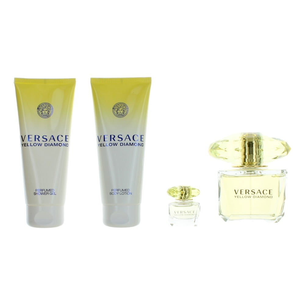 Versace Yellow Diamond by Versace 4 Piece Gift Set Palestine Ubuy
