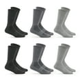 thumbnail image 2 of Fruit of the Loom Men's All Day Comfort Active Crew Socks Sizes 6-12, Gray (6-Pack), 2 of 8