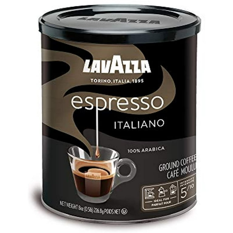 Lavazza Espresso Italiano Ground Coffee Blend, Medium Roast, 8 Ounce (Pack  of 6)